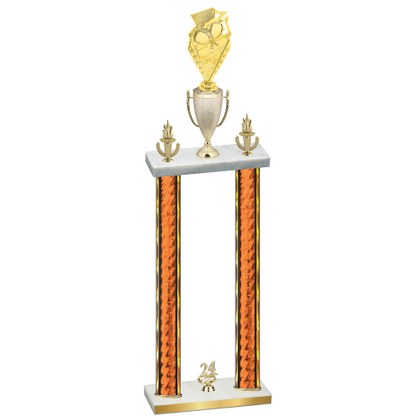 Double Orange Glacier Year Pickleball Trophy