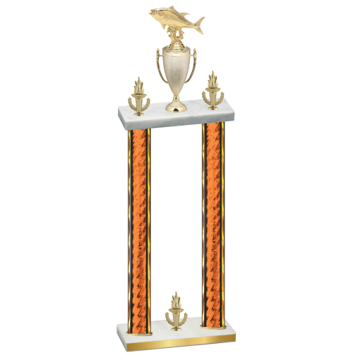 Double Orange Glacier Victory Fishing Trophy