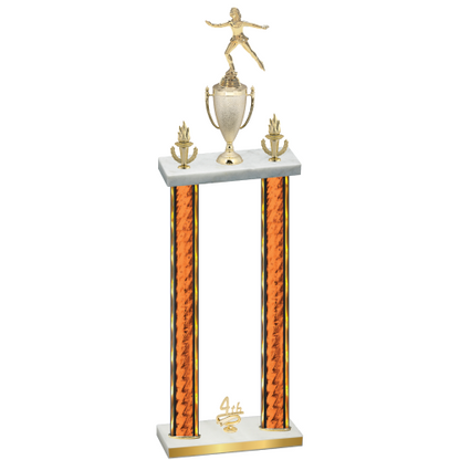 Double Orange Glacier Fourth Place Skater Trophy