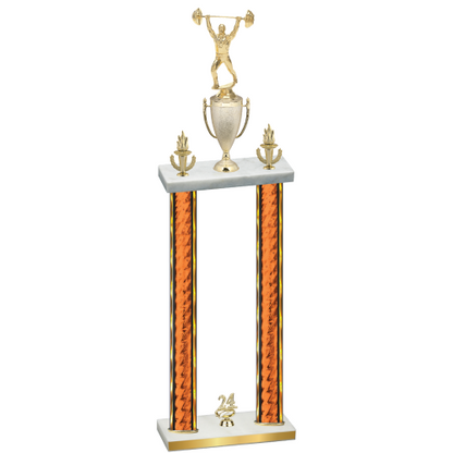 Double Orange Glacier Year Weights Trophy