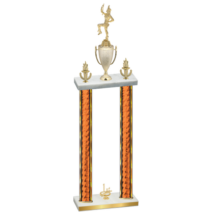 Double Orange Glacier First Place Majorette Trophy