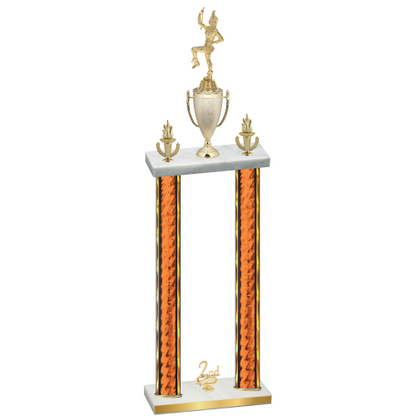 Double Orange Glacier Second Place Majorette Trophy