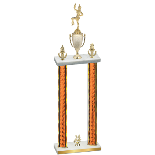 Double Orange Glacier Year Majorette Trophy