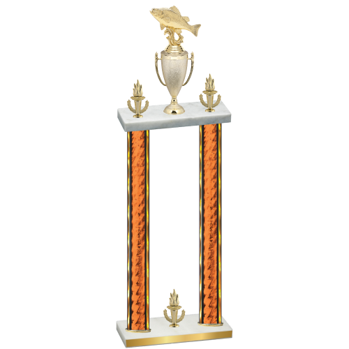 Double Orange Glacier Victory Fishing Trophy
