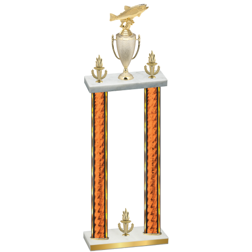 Double Orange Glacier Victory Fishing Trophy