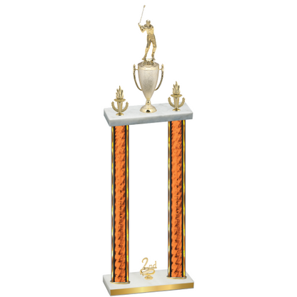 Double Orange Glacier Second Place Golf Trophy