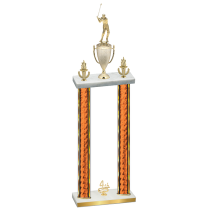 Double Orange Glacier Fourth Place Golf Trophy