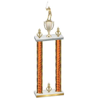 Double Orange Glacier Victory Golf Trophy
