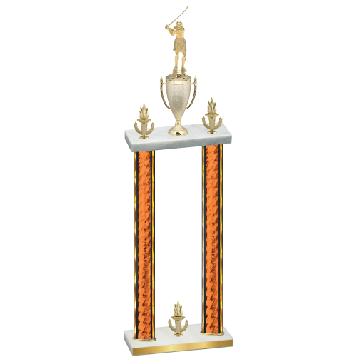 Double Orange Glacier Victory Golf Trophy