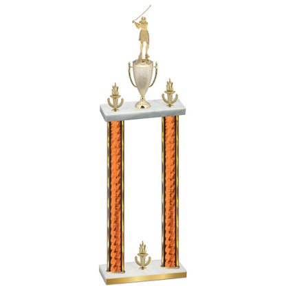 Double Orange Glacier Victory Golf Trophy