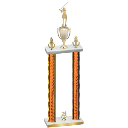 Double Orange Glacier Year Golf Trophy