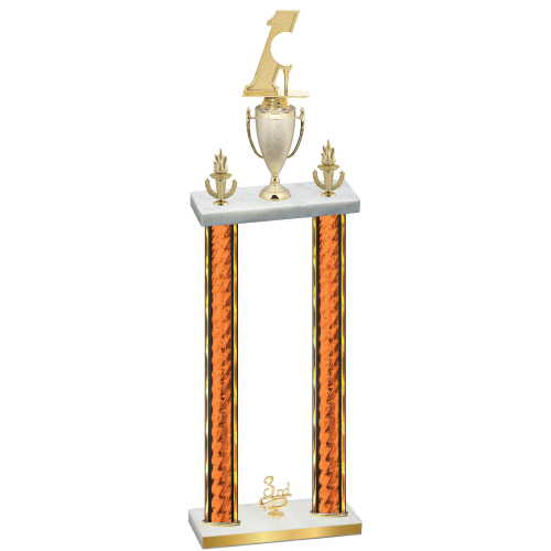 Double Orange Glacier Third Place Golf Trophy