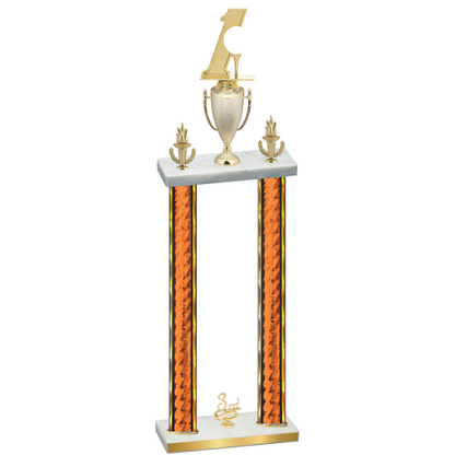 Double Orange Glacier Third Place Golf Trophy