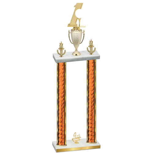 Double Orange Glacier Fourth Place Golf Trophy