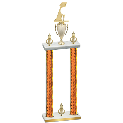 Double Orange Glacier Victory Golf Trophy