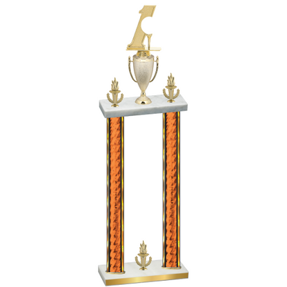 Double Orange Glacier Victory Golf Trophy