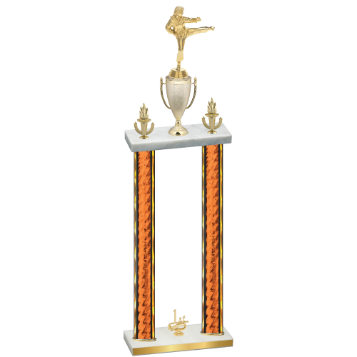 Double Orange Glacier First Place Karate Trophy