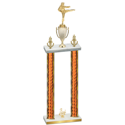Double Orange Glacier Third Place Karate Trophy