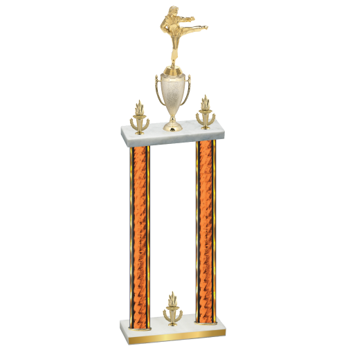 Double Orange Glacier Victory Karate Trophy