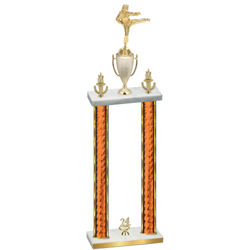 Double Orange Glacier Year Karate Trophy