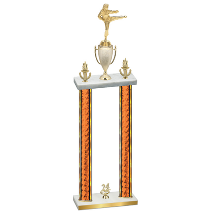 Double Orange Glacier Year Karate Trophy