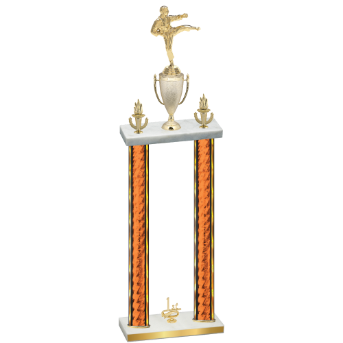 Double Orange Glacier First Place Karate Trophy