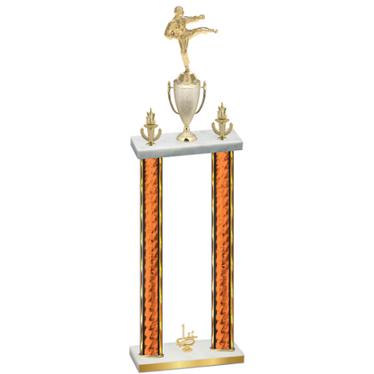 Double Orange Glacier First Place Karate Trophy