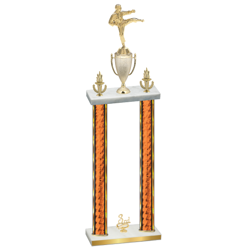 Double Orange Glacier Third Place Karate Trophy