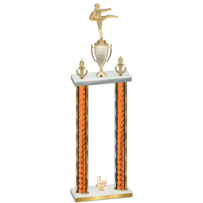 Double Orange Glacier Third Place Karate Trophy