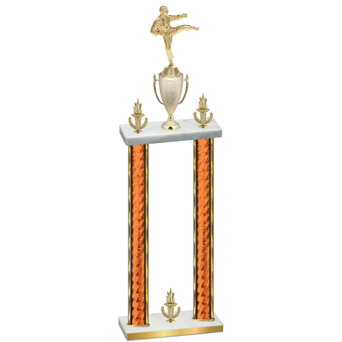 Double Orange Glacier Victory Karate Trophy