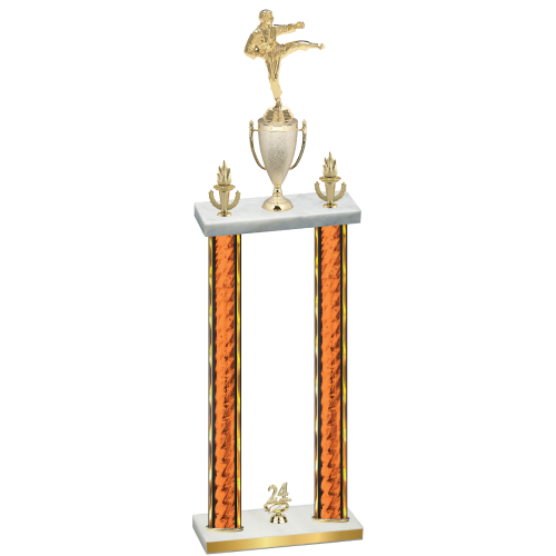 Double Orange Glacier Year Karate Trophy