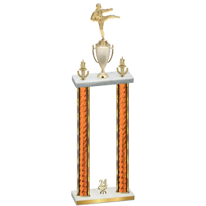 Double Orange Glacier Year Karate Trophy