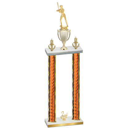 Double Orange Glacier Second Place Softball Trophy