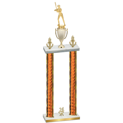 Double Orange Glacier Year Softball Trophy