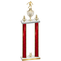 Double Red Glacier Year Soccer Trophy