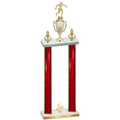 Double Red Glacier Fourth Place Soccer Trophy