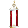Double Red Glacier Third Place Rugby Trophy