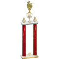 Double Red Glacier Third Place Rugby Trophy