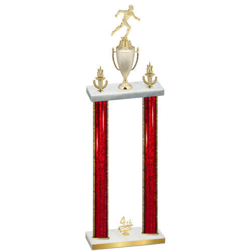 Double Red Glacier Fourth Place Running Trophy