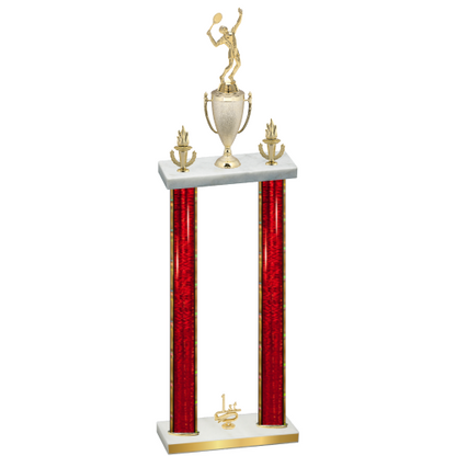 Double Red Glacier First Place Tennis Trophy