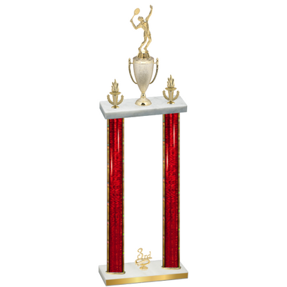 Double Red Glacier Third Place Tennis Trophy