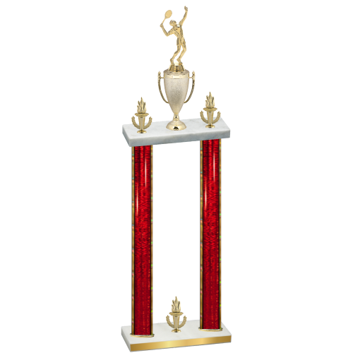Double Red Glacier Victory Tennis Trophy