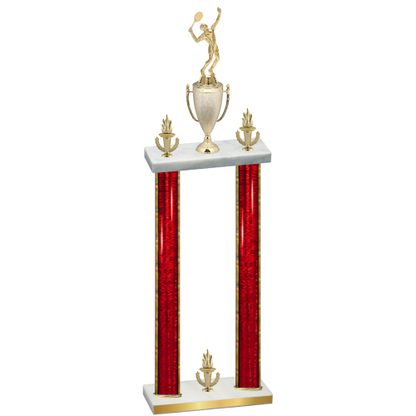 Double Red Glacier Victory Tennis Trophy