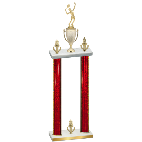 Double Red Glacier Victory Tennis Trophy