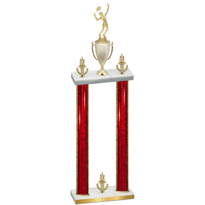 Double Red Glacier Victory Tennis Trophy