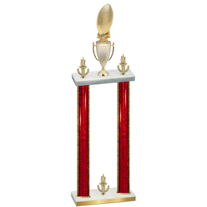 Double Red Glacier Victory Football Trophy