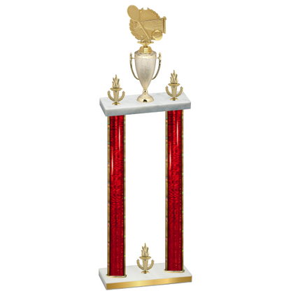Double Red Glacier Victory Tennis Trophy