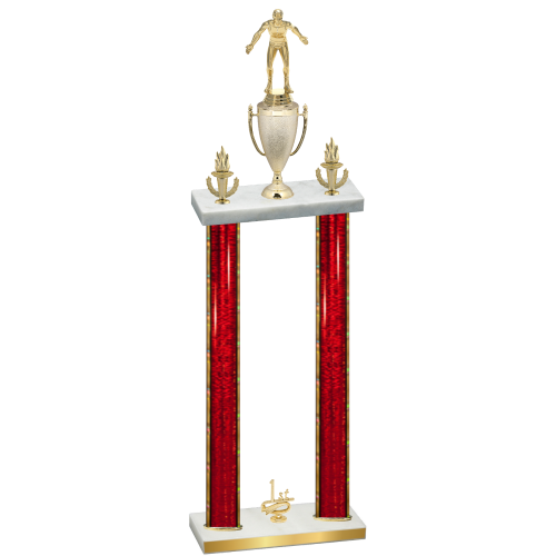 Double Red Glacier First Place Wrestling Trophy