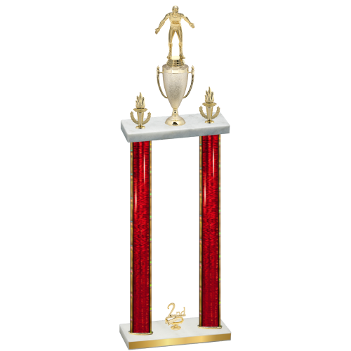 Double Red Glacier Second Place Wrestling Trophy