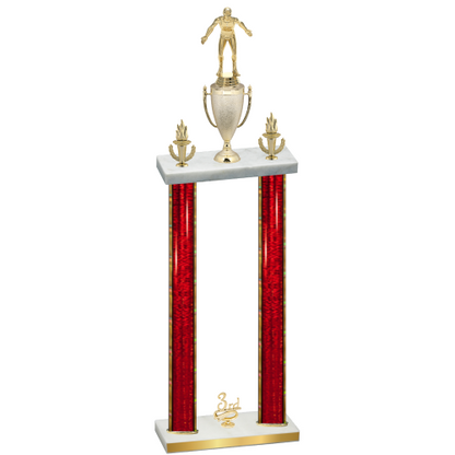 Double Red Glacier Third Place Wrestling Trophy